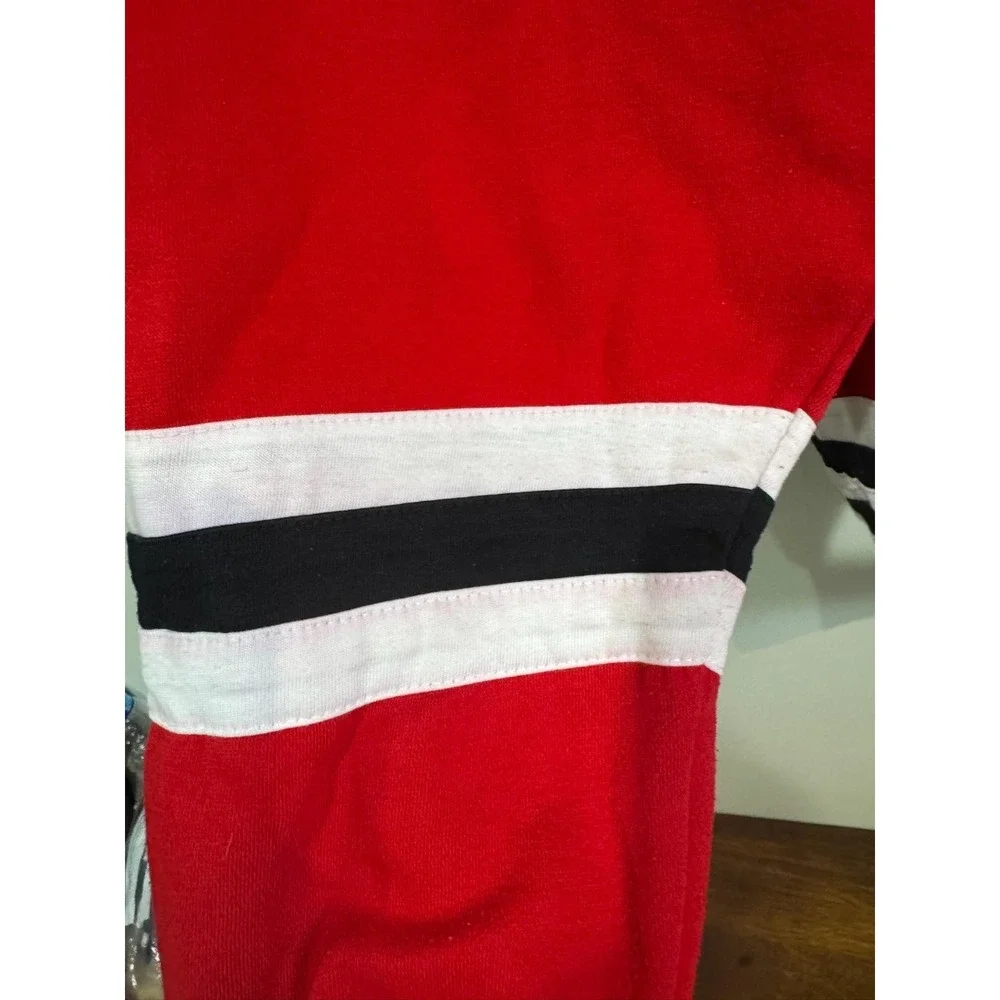 Vintage Chicago Blackhawks Sweatshirt Mens Large Red NHL Hockey Starter Hull 90s